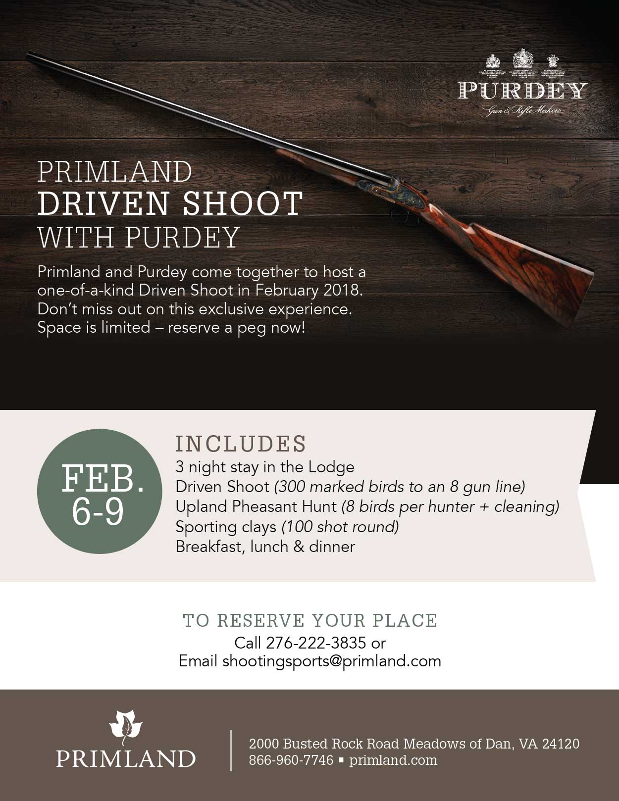 Primland-PurdyDrivenShoot_FlyerFINAL Primland-PurdyDrivenShoot_FlyerFINAL