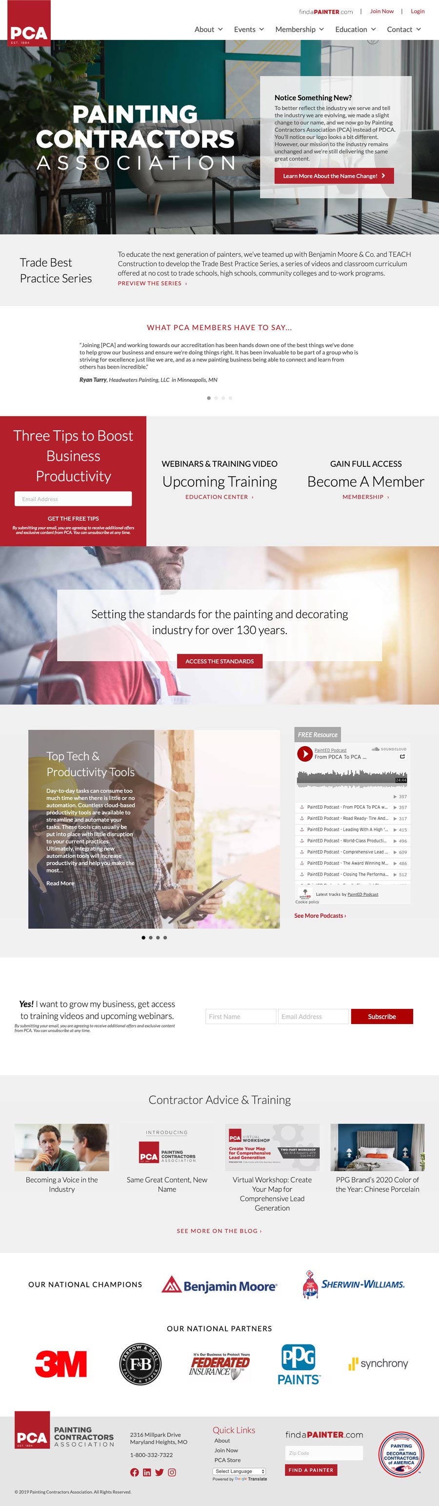 PCA Homepage