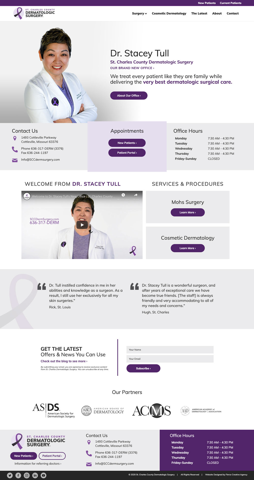 St. Charles County Dermatologic Surgery Website Homepage