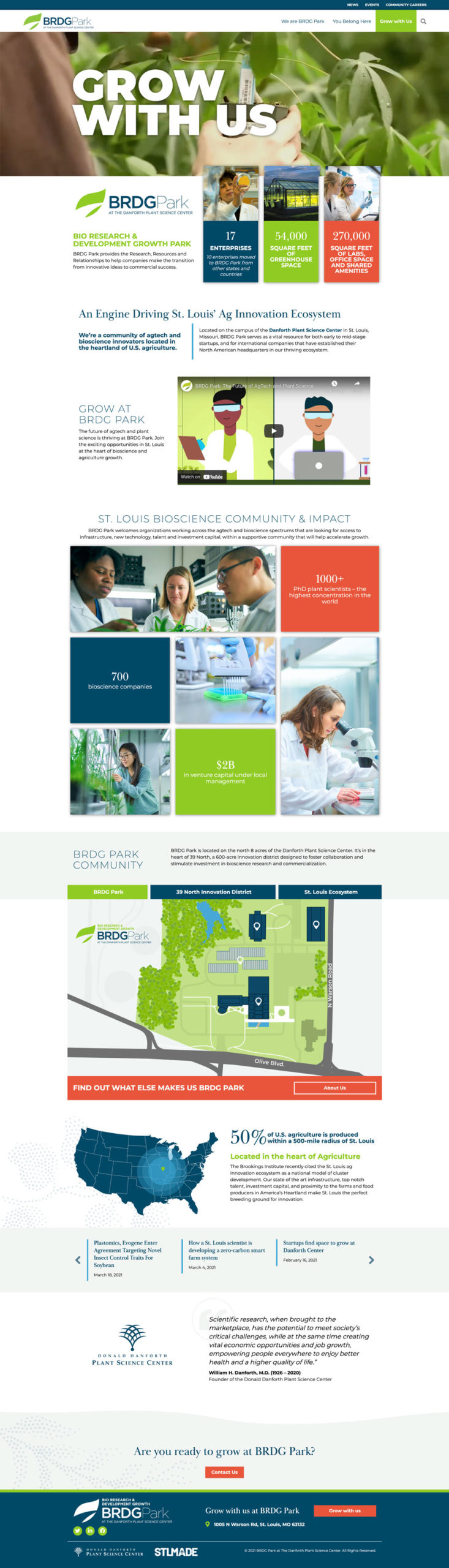 BRDG Park homepage